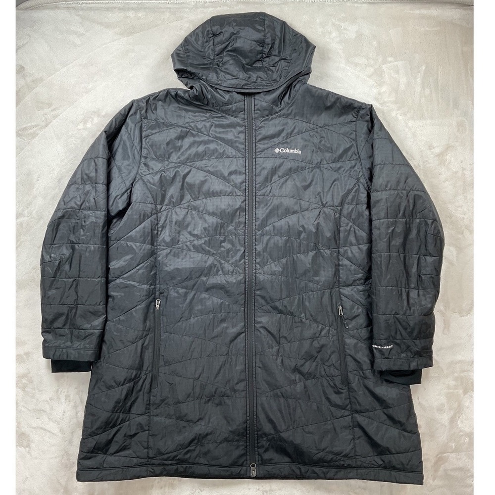 Columbia Mighty Lite Hooded Jacket Black Omni-Heat Plus Size 3X